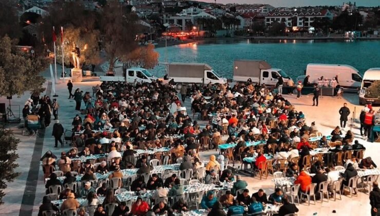 Datça’da 600 kişilik iftar sofrası kuruldu