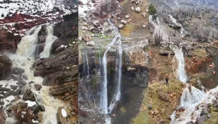 Derecik’te şelaleler yeniden coştu