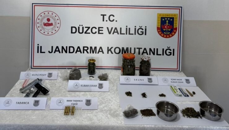 Düzce’de uyuşturucu operasyonunda 2 kişi gözaltına alındı