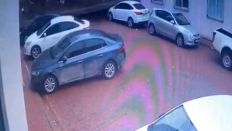 Gaziantep’te istinat duvarının çöktüğü anların görüntüsü ortaya çıktı
