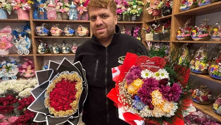 Gaziantep’teki çiçekçilerde 14 Şubat yoğunluğu