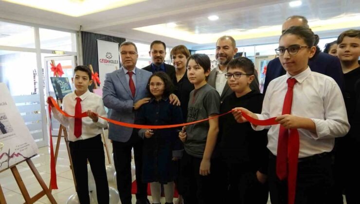 Genç yetenek Alya, ilk kişisel resim sergisini sanatseverlerle buluşturdu