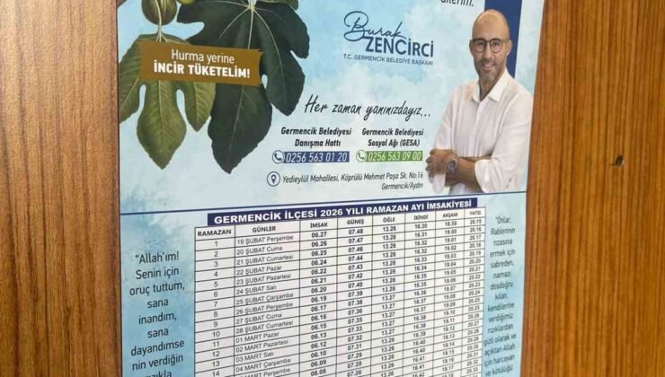 Germencik Belediyesi’nin imsakiyelerinde incir vurgusu