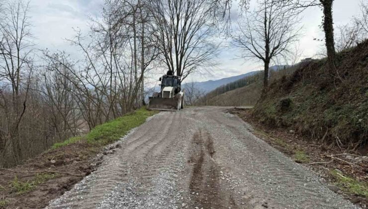 Gölyaka’da köy yolları yenilendi