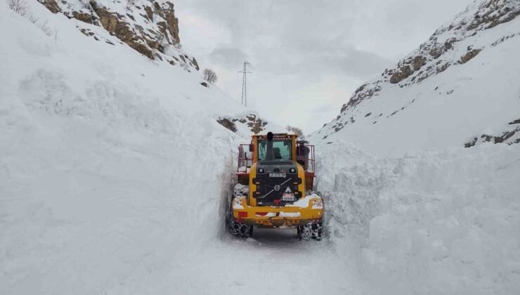 Hakkari-Çukurca yolunda çığ paniği: O anlar kamerada
