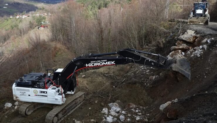 Heyelan alanında çalışmalar tamamlandı