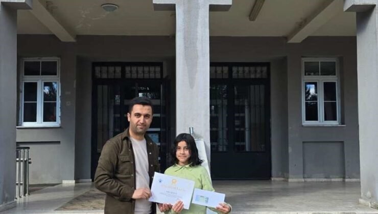 Hisarcık’ta resim yarışması ilçe birincisi Dereköy Şehit Fatih Seven Ortaokulu’ndan