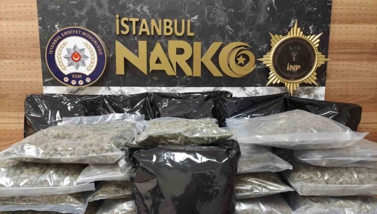 İstanbul’da uyuşturucu operasyonu: 22 kilo 450 gram skunk ele geçirildi