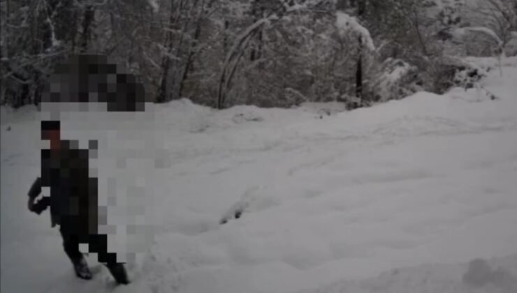 Kaçak avlanan şahıs fotokapana yakalandı