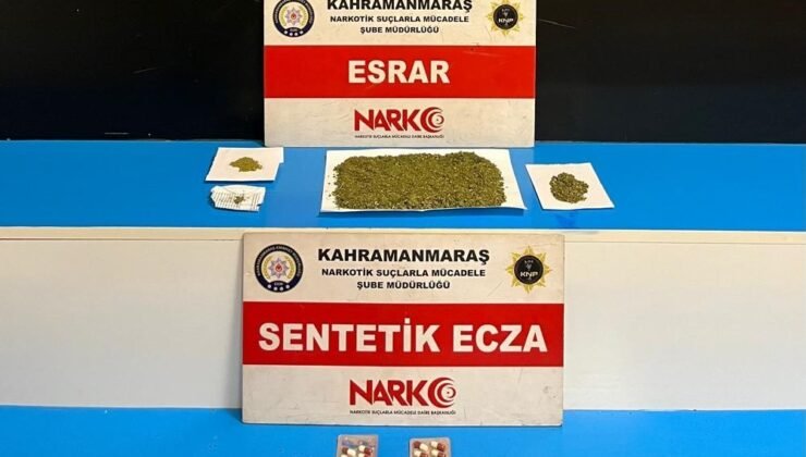 Kahramanmaraş’ta uyuşturucu ve kaçak telefonlar ele geçirildi: 1 tutuklama