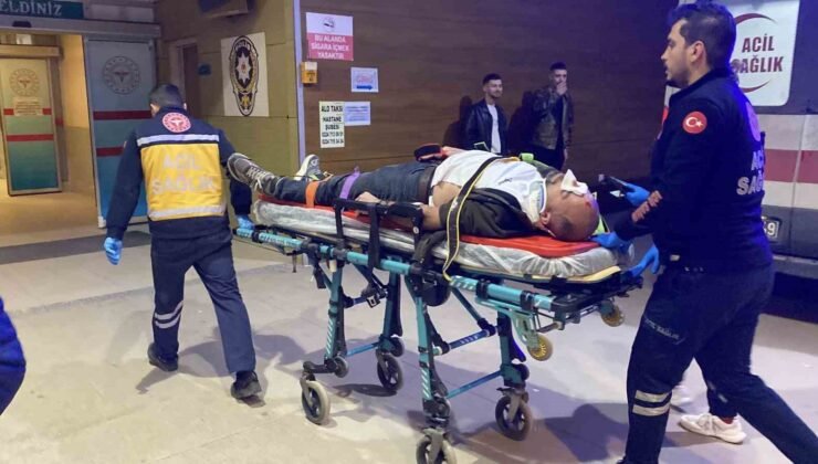 Kamyonun kasasından düşen işçi yaralandı