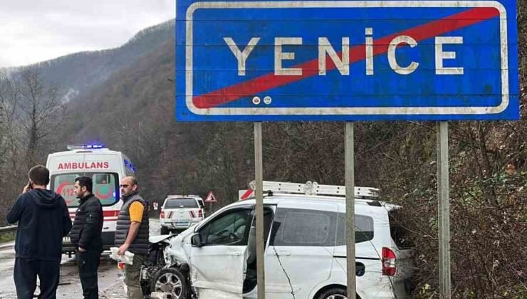 Karabük’te iki otomobil kafa kafaya çarpıştı: 5 yaralı