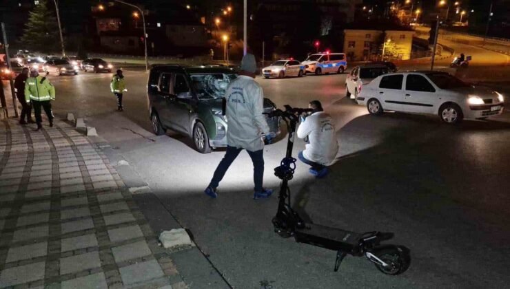Karaman’da hafif ticari araçla scooter çarpıştı: 1 ağır yaralı