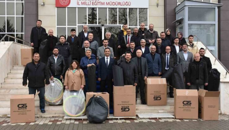 Karaman’da okullara spor malzemesi desteği