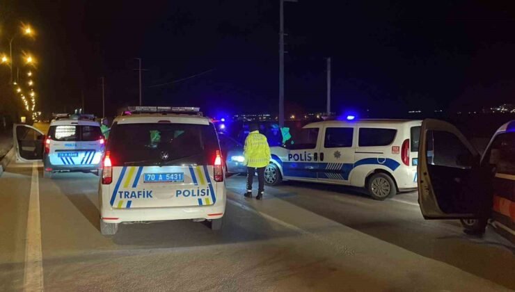 Karaman’da polisten kaçan alkollü sürücü kovalamaca sonucu yakalandı
