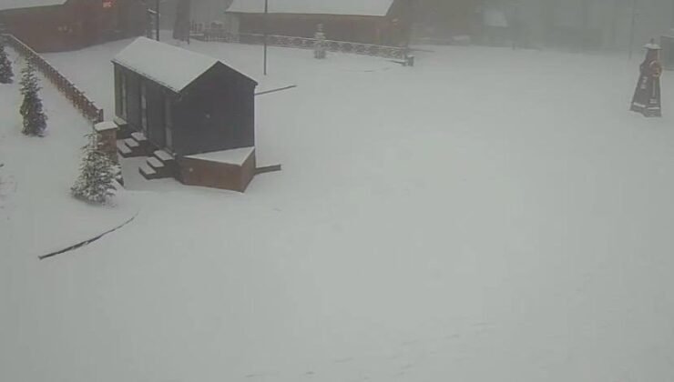 Kartepe’de lapa lapa kar yağıyor