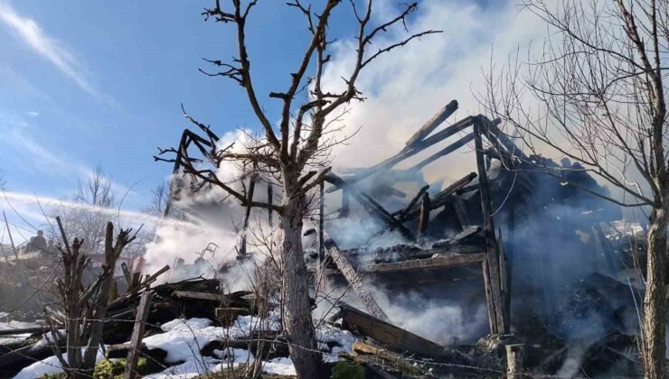 Kastamonu’da 2 katlı ev alevlere teslim oldu