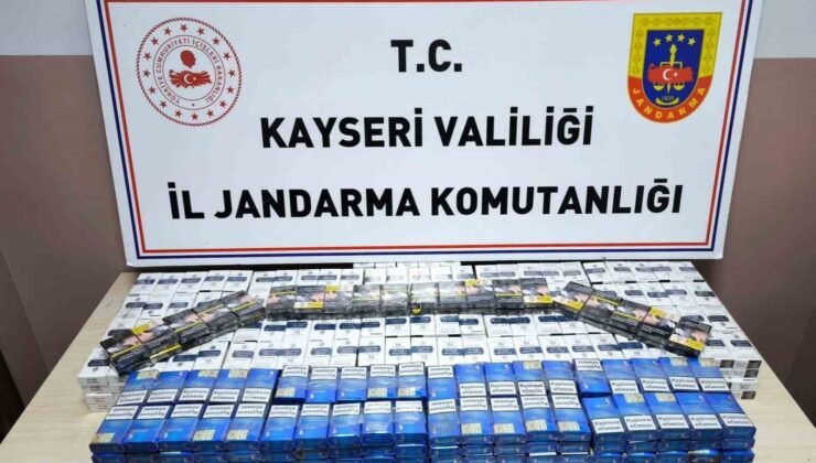 Kayseri’de 619 paket kaçak sigara ele geçirildi: 1 gözaltı