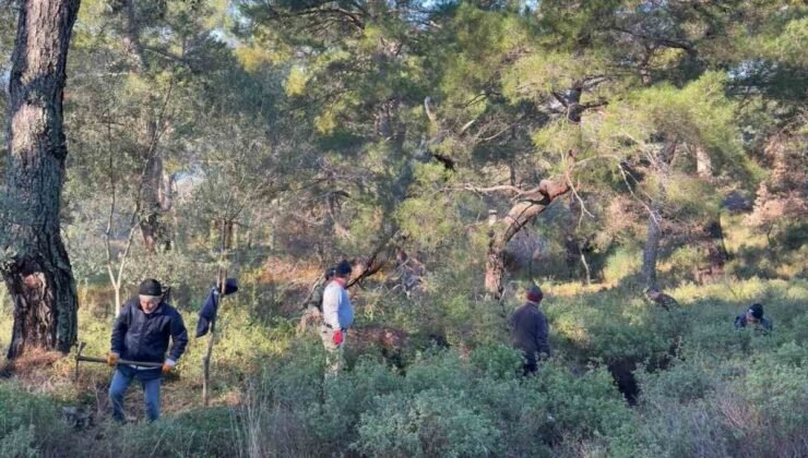 Köylülerden imece usulü temizlik etkinliği