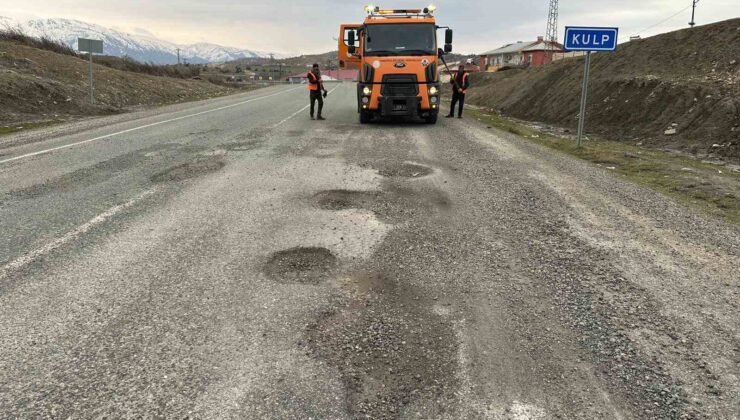 Kulp’ta tehlike oluşturan tümsekler düzeltildi