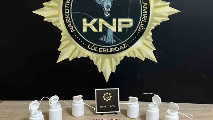 Lüleburgaz’da 335 adet sentetik ecza ele geçirildi: 1 tutuklama