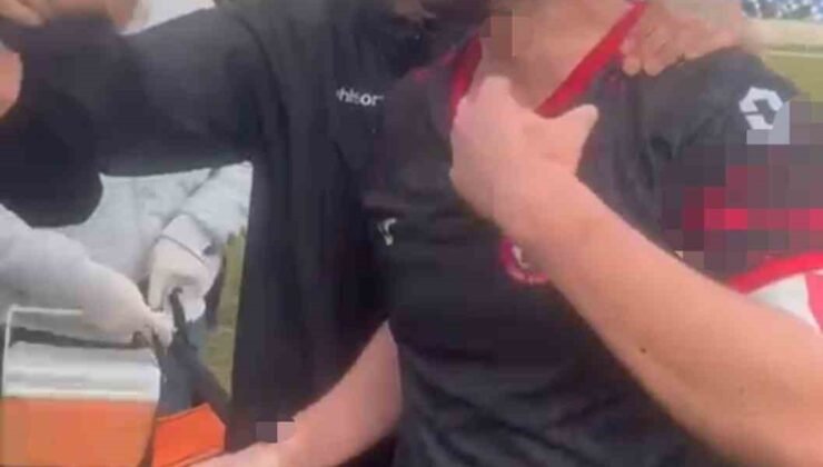 Maç sonu saha karıştı: 3 futbolcu yaralandı