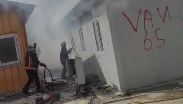 Malatya’da şantiyede korkutan yangın