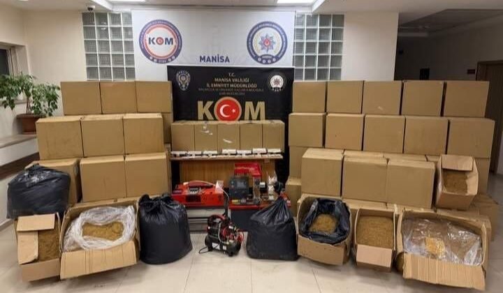 Manisa’da 1 milyon makaron ele geçirildi