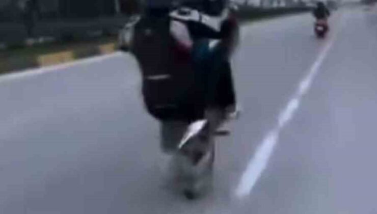 Motosikletinin önünü kaldırdığı anları paylaşarak ‘Relax olacaksın baba’ yazan motosiklet sürücüsüne ceza