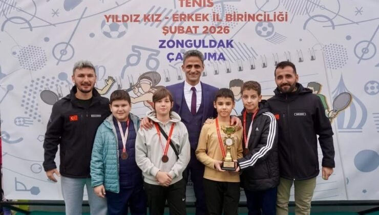 Okul sporları tenis müsabakaları Çaycuma’da tamamlandı