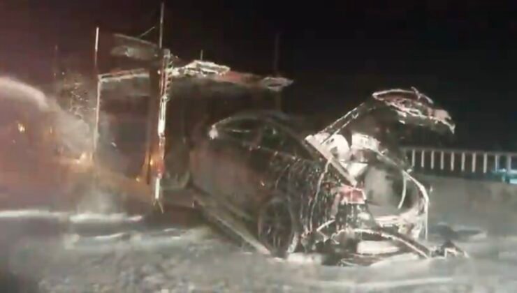 Osmaniye’de araç yüklü tırda yangın: 3 araç kullanılamaz hale geldi