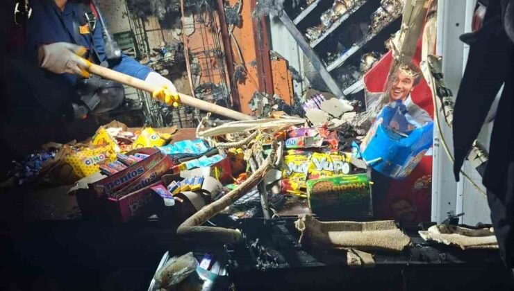 Osmaniye’de markette çıkan yangın söndürüldü