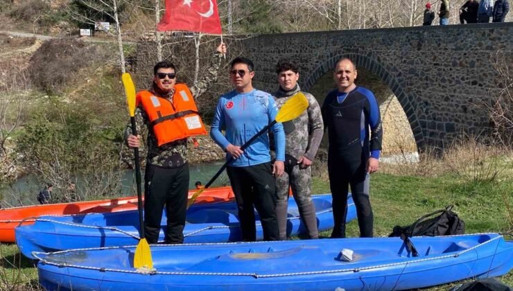 Osmaniye’de yağış sonrası Sabun Çayı’nda rafting heyecanı