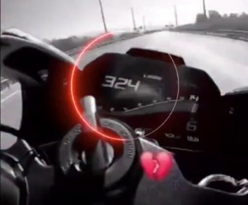 Otobanda 324 Km hıza ulaşan motosikletli ölüme meydan okudu