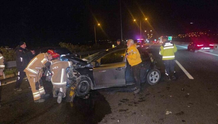 Otobanda feci kaza: 1 yaralı