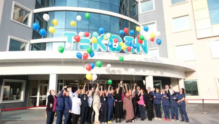 Özel Tekden Hastanesi kansere farkındalık için gökyüzünü renklendirdi