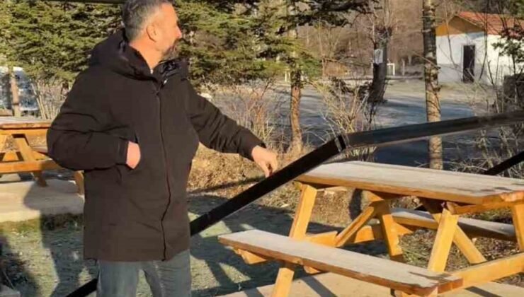 Parklardan sonra mesire alanına da zarar verdiler