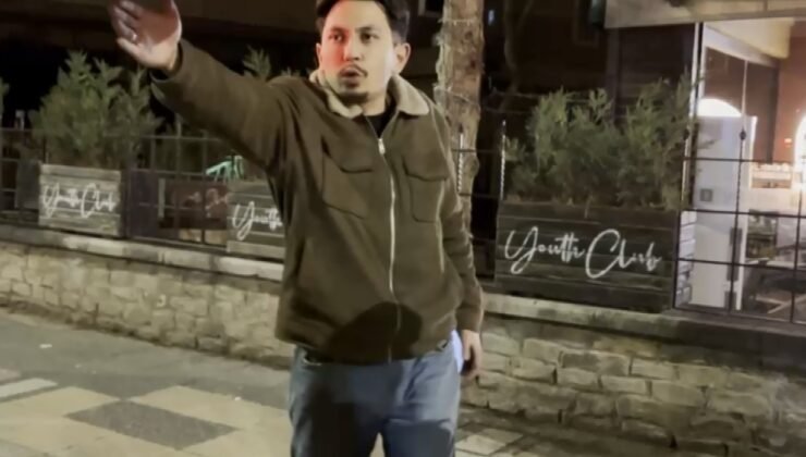 Polise zor anlar yaşattı, gazeteciyi görünce “Çekin beni” dedi