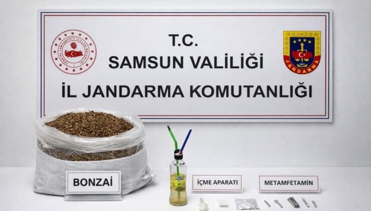 Samsun’da 12 kilo bonzai ele geçirildi