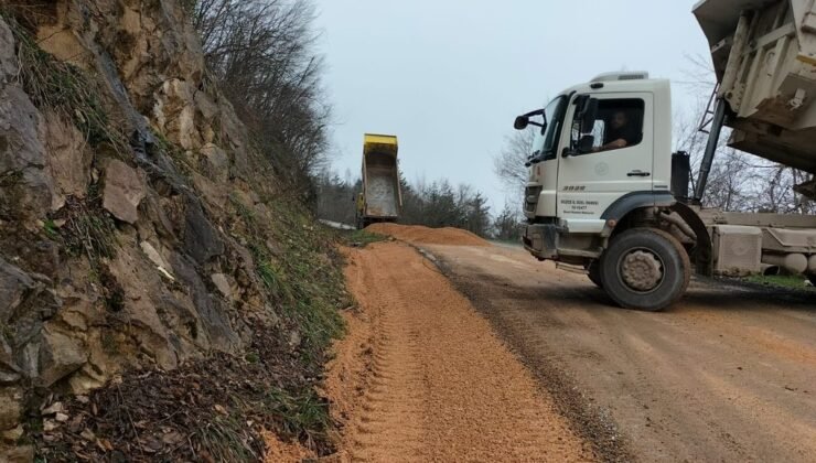 Sarıkaya köyünde altyapı çalışmaları sürüyor