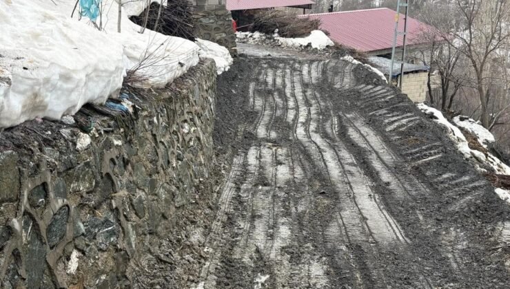 Siirt’te sağanak yağış kayaları yola devirdi, ekipler yolu ulaşıma açtı