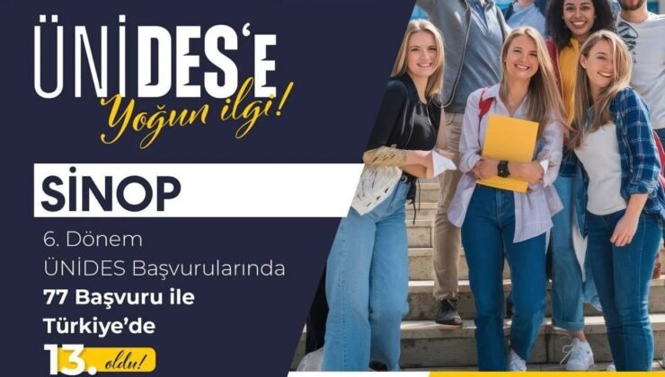 Sinop, ÜNİDES’te Türkiye 13.’sü