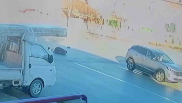 SUV aracın çarptığı yaya yola savrularak yaralandı