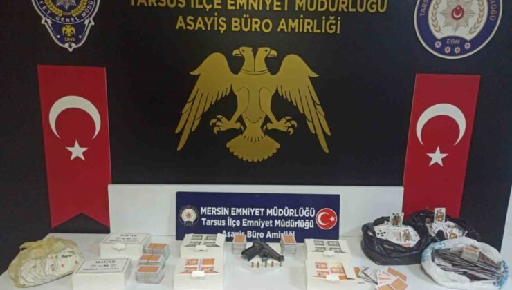 Tarsus’ta kahve ve derneklere kumar baskını