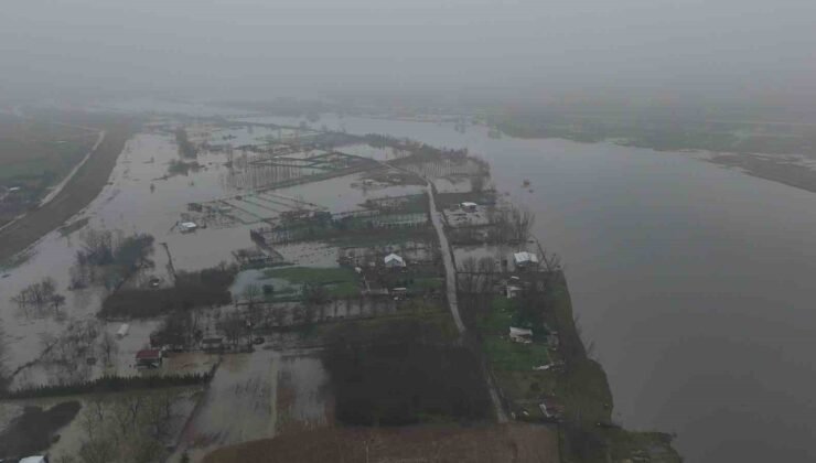 Taşkın riski bulunan Meriç Nehri’nde debi düşüyor