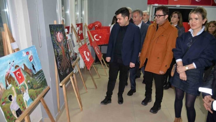 Türkeli’de bayrak sevgisi sanatla buluştu