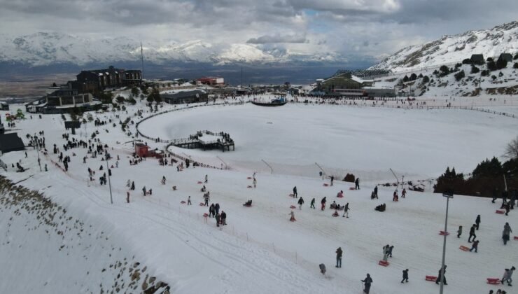 Türkiye’nin en uzun pistinde yoğunluk havadan görüntülendi