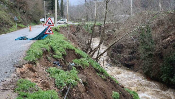 Yağışların arından, Aydın’da her yerde heyelan ve sel olayı yaşanıyor