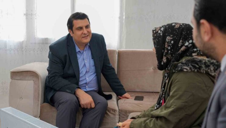 Yılmaz’dan evi yenilenen Beyazkurt ailesine ziyaret