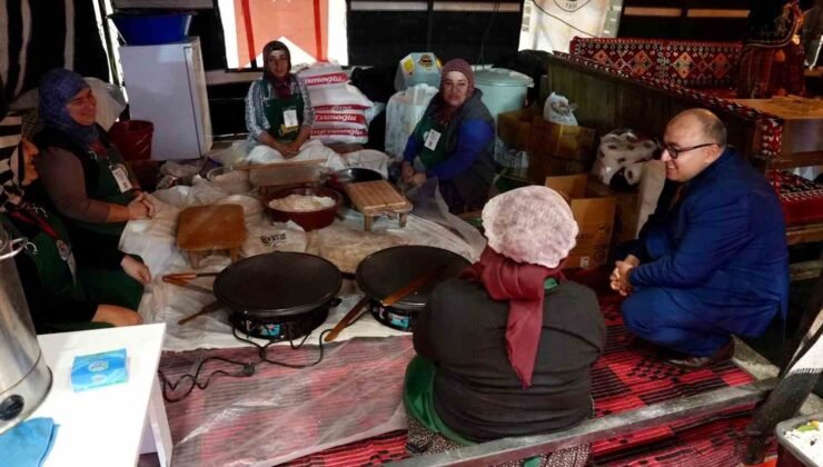 Yörüklerin ’Kıl çadırı’ kuruldu fuarın gözdesi oldu